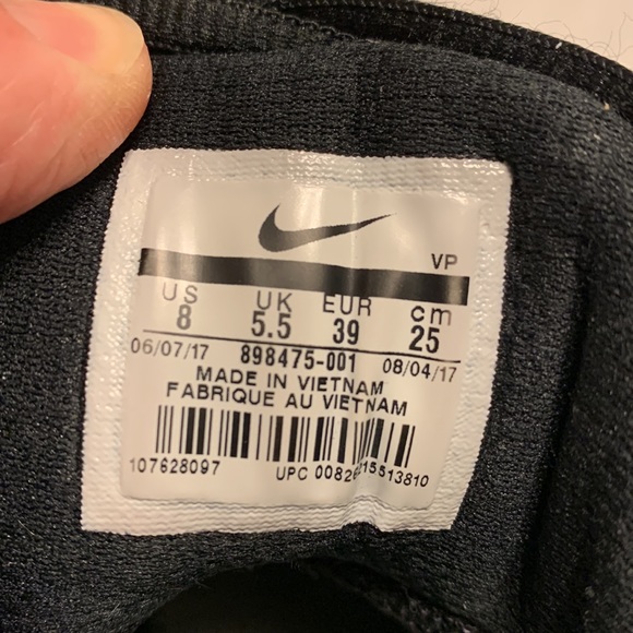 Nike Air Precision Basketball Shoes Black Sneakers SZ 8 EUC - Picture 8 of 8